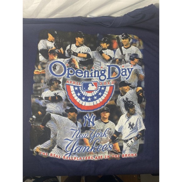 New York Yankees Graphic Shirt Mens 2Xl Blue 2013 Opening Days Derek Jeter - Picture 7 of 10